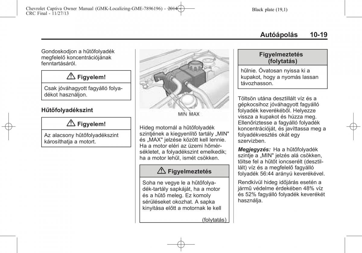 Chevrolet Captiva Kezelesi utmutato / page 289