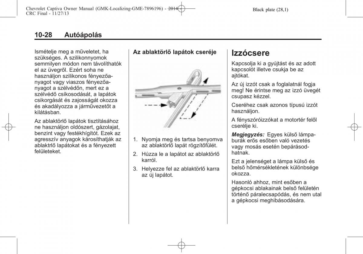 Chevrolet Captiva Kezelesi utmutato / page 298