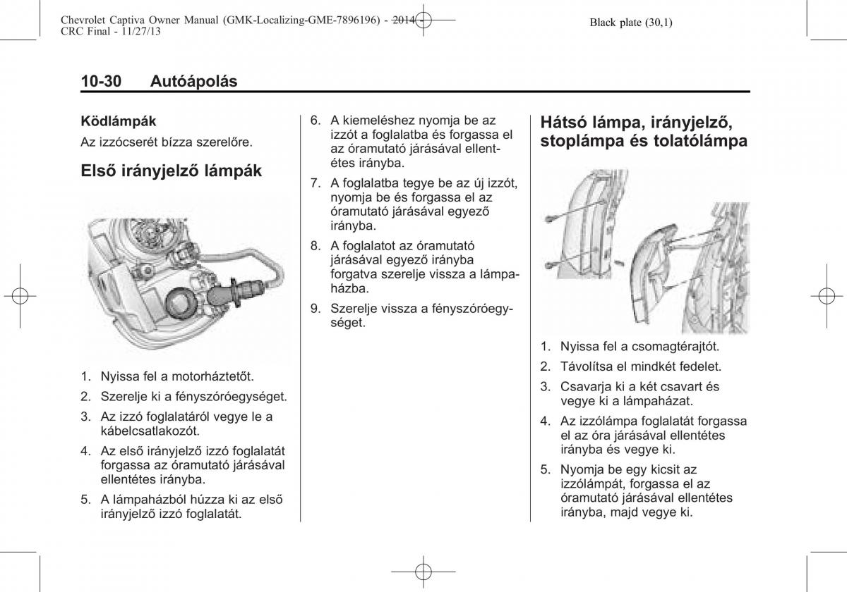 Chevrolet Captiva Kezelesi utmutato / page 300