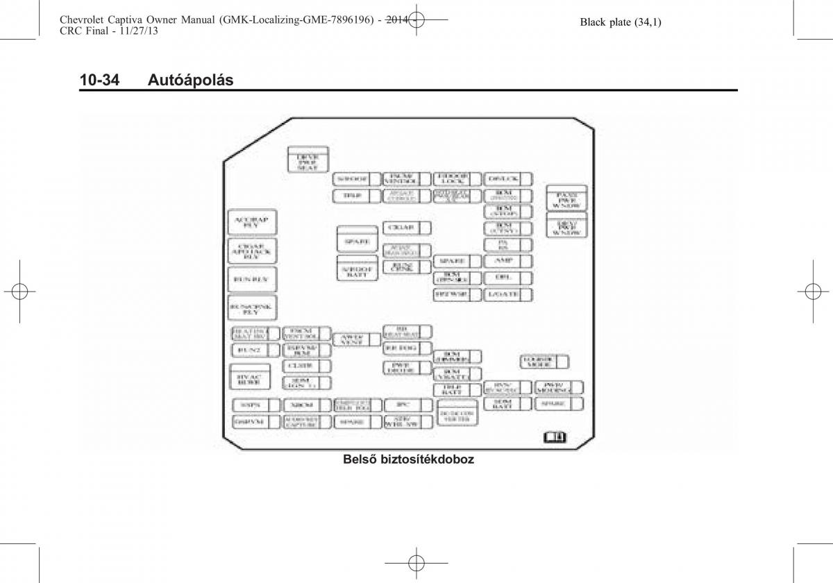 Chevrolet Captiva Kezelesi utmutato / page 304