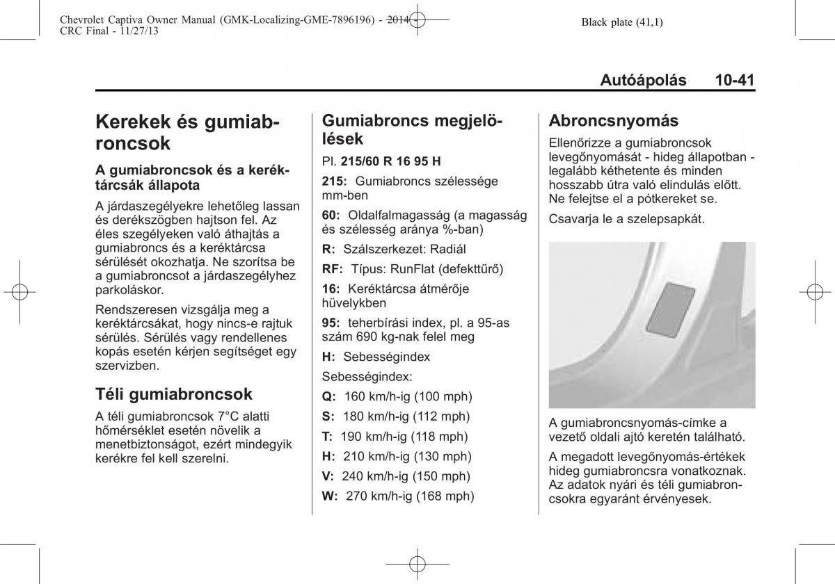 Chevrolet Captiva Kezelesi utmutato / page 311