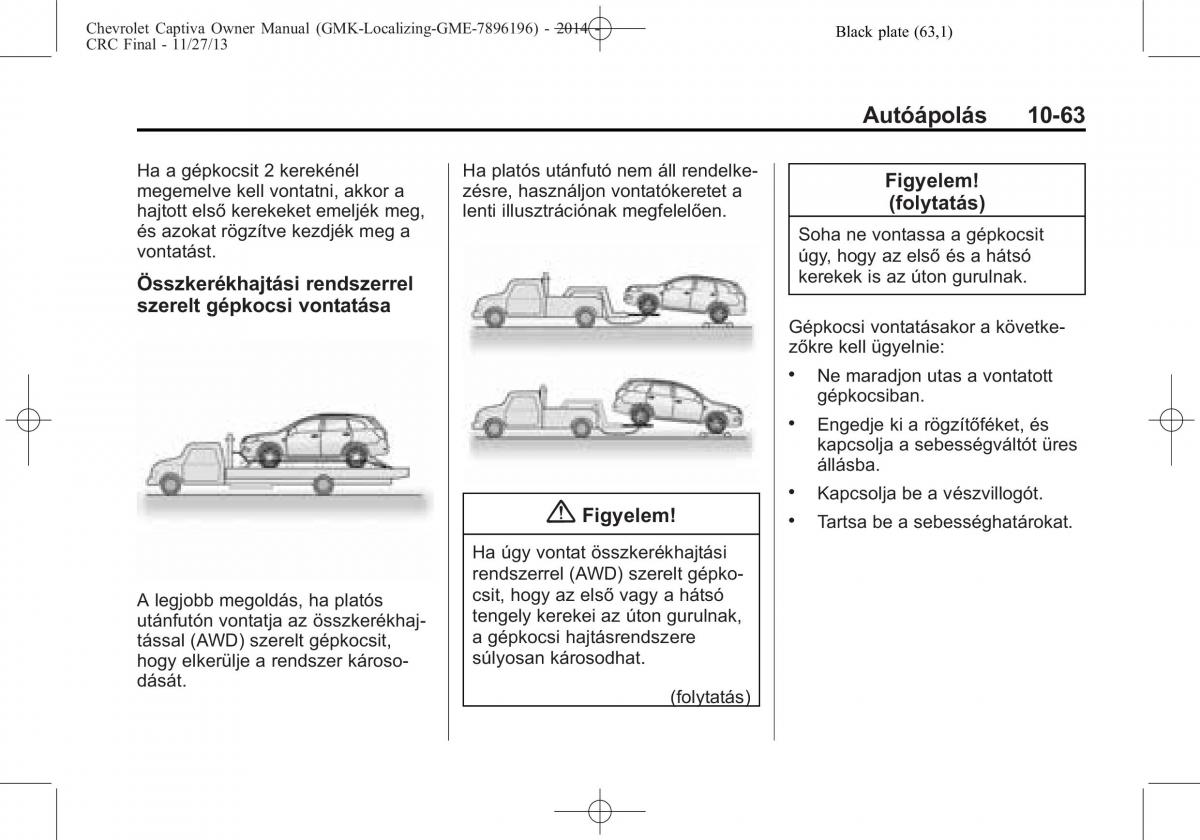 Chevrolet Captiva Kezelesi utmutato / page 333