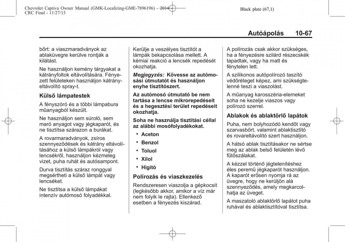 Chevrolet Captiva Kezelesi utmutato / page 337