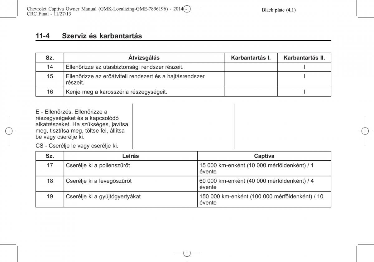 Chevrolet Captiva Kezelesi utmutato / page 342