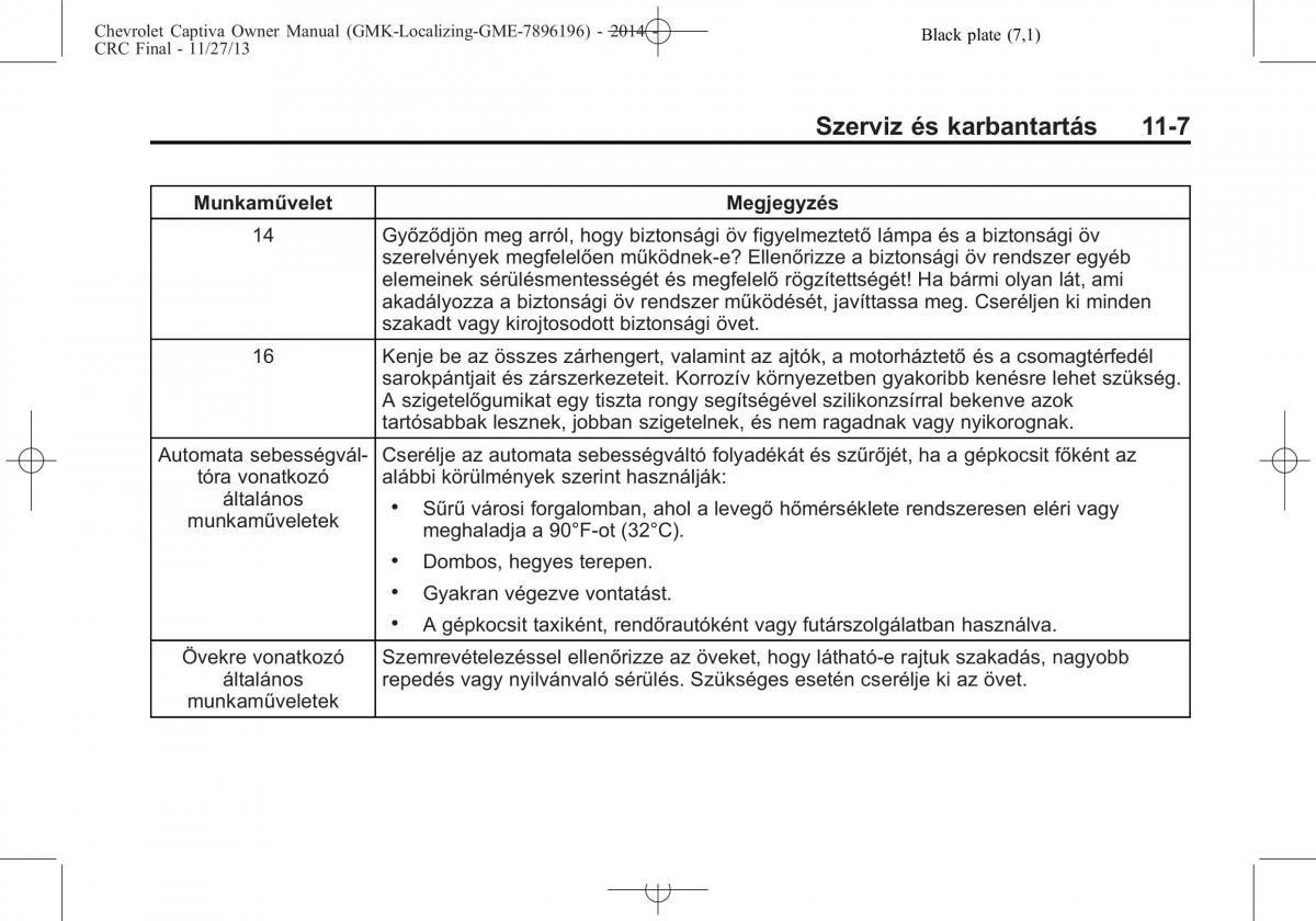 Chevrolet Captiva Kezelesi utmutato / page 345