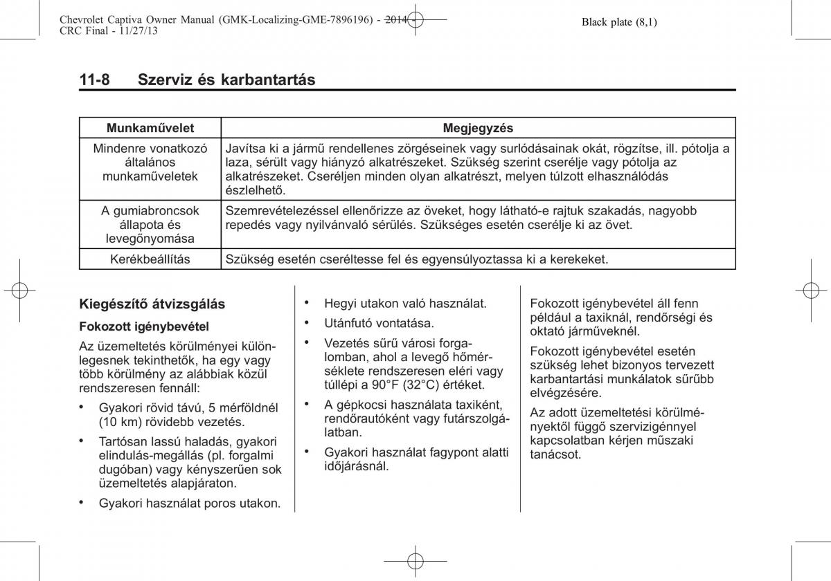 Chevrolet Captiva Kezelesi utmutato / page 346