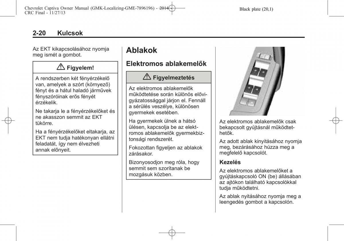 Chevrolet Captiva Kezelesi utmutato / page 38