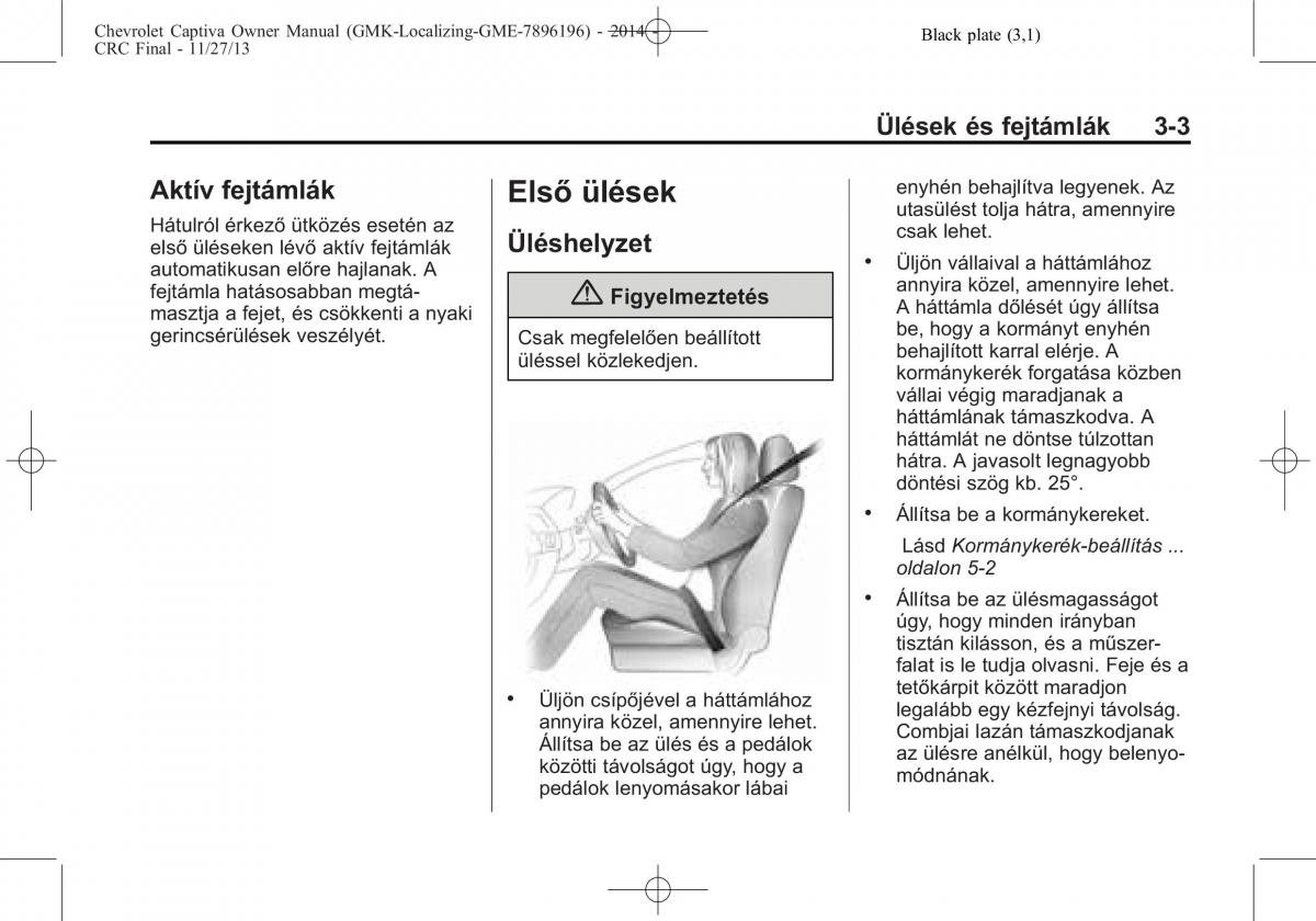 Chevrolet Captiva Kezelesi utmutato / page 45