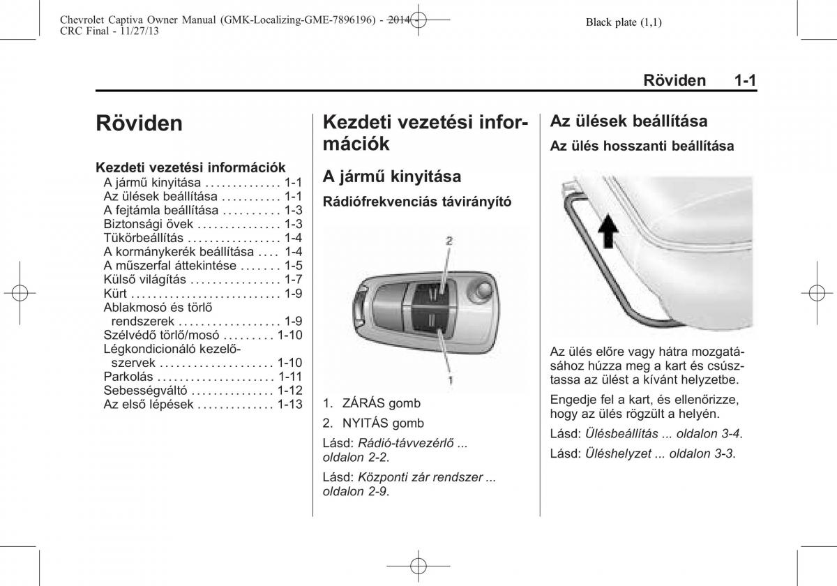 Chevrolet Captiva Kezelesi utmutato / page 5