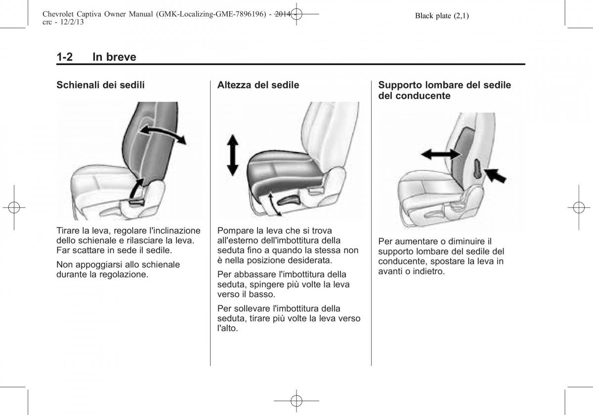 Chevrolet Captiva manuale del proprietario / page 6