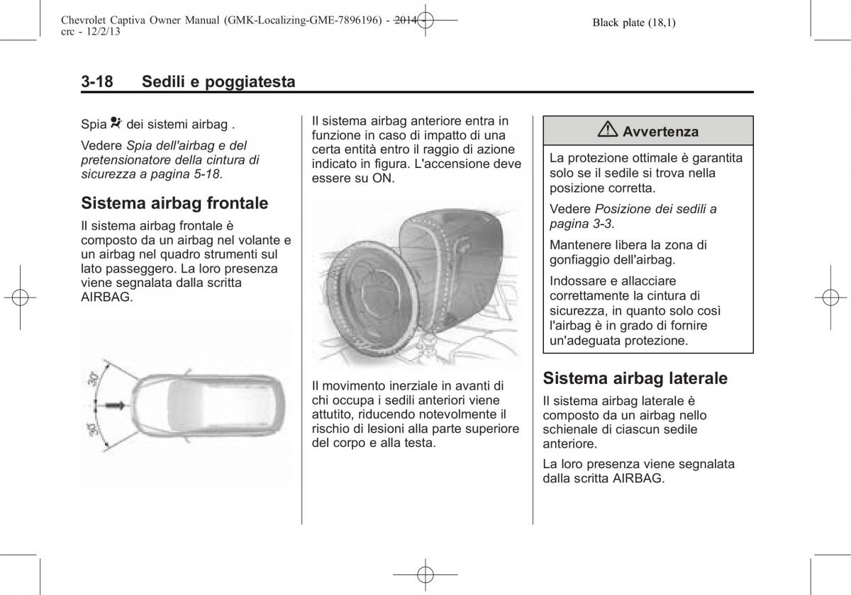 Chevrolet Captiva manuale del proprietario / page 62