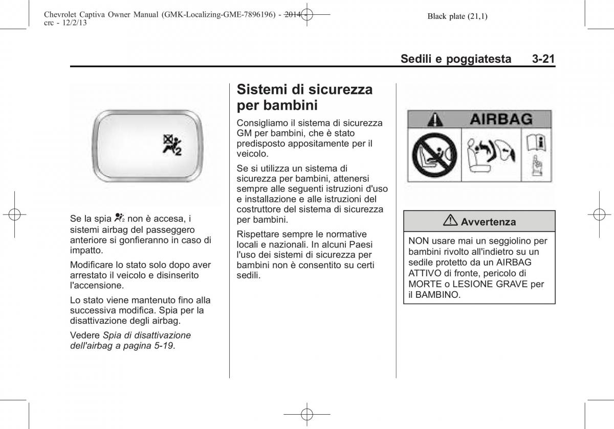 Chevrolet Captiva manuale del proprietario / page 65