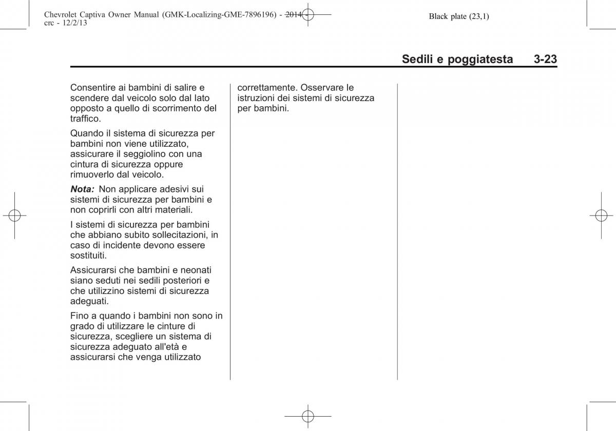 Chevrolet Captiva manuale del proprietario / page 67