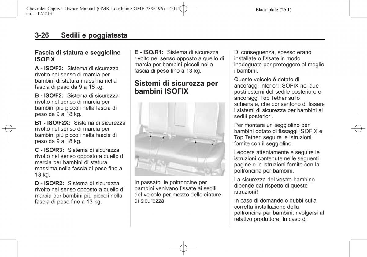 Chevrolet Captiva manuale del proprietario / page 70