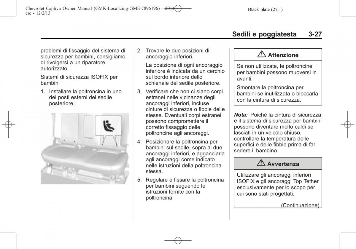 Chevrolet Captiva manuale del proprietario / page 71