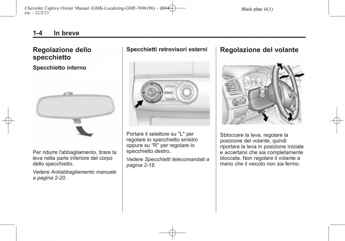 Chevrolet Captiva manuale del proprietario / page 8