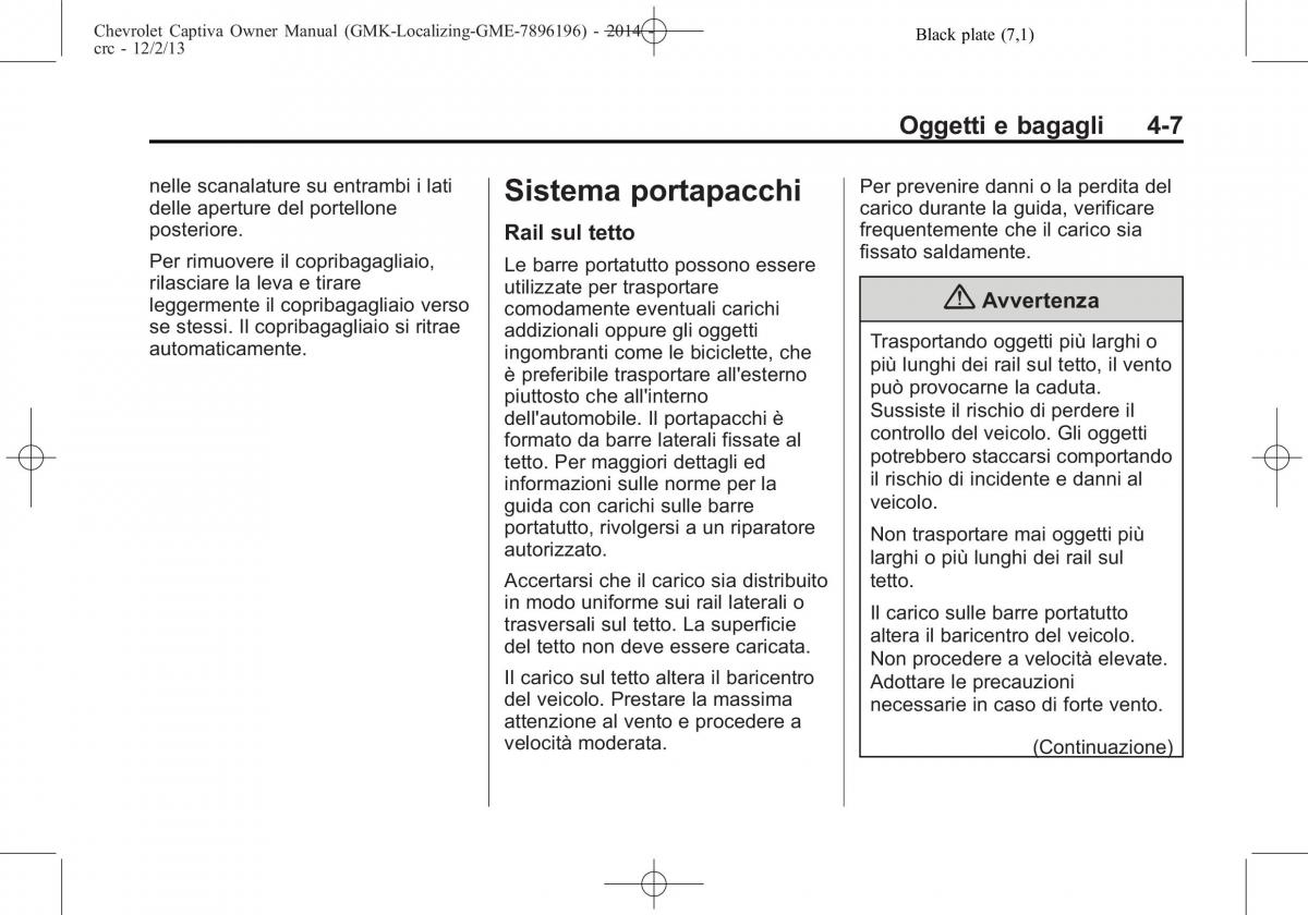 Chevrolet Captiva manuale del proprietario / page 81