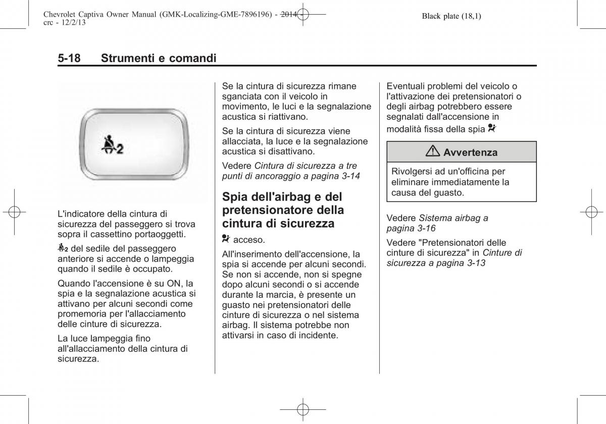 Chevrolet Captiva manuale del proprietario / page 102