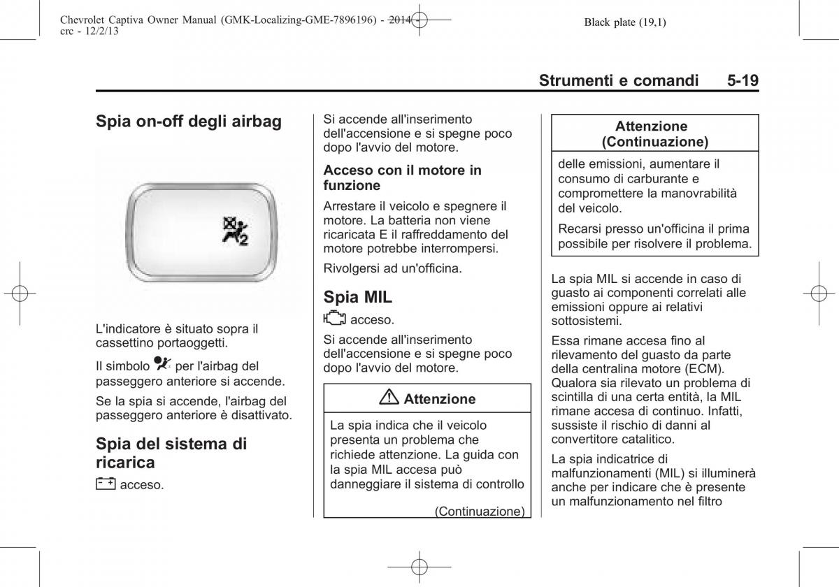 Chevrolet Captiva manuale del proprietario / page 103