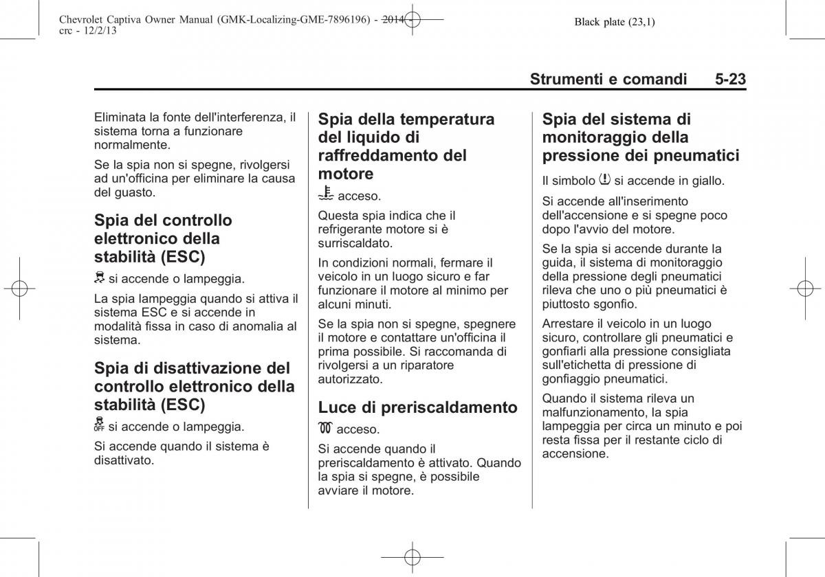 Chevrolet Captiva manuale del proprietario / page 107