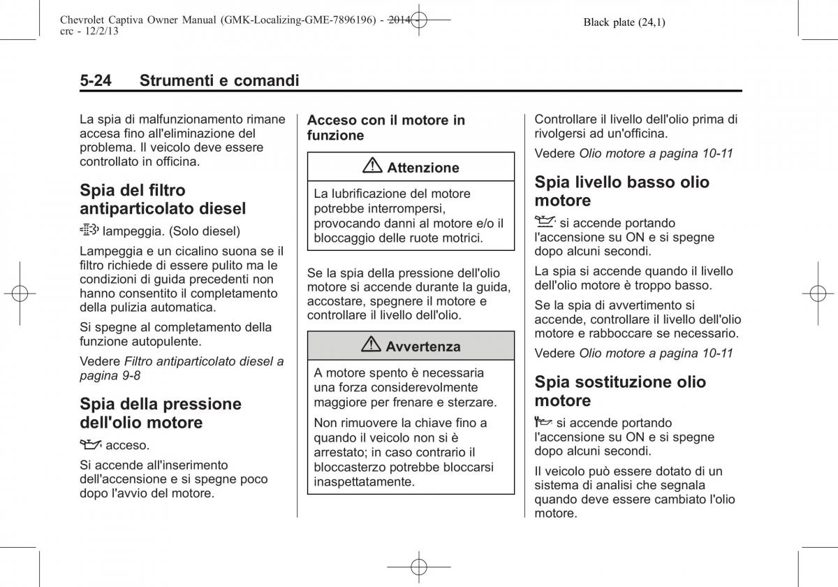 Chevrolet Captiva manuale del proprietario / page 108