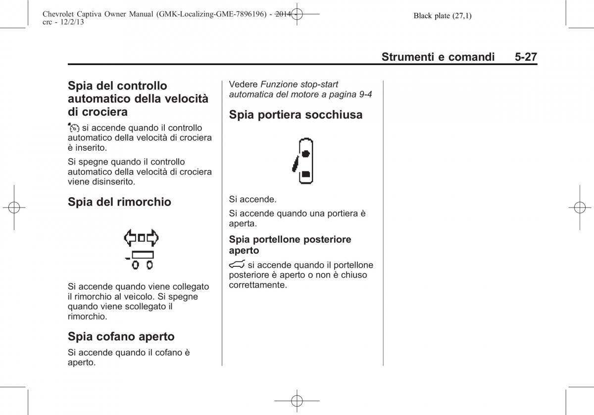 Chevrolet Captiva manuale del proprietario / page 111