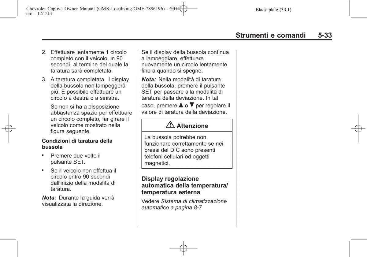 Chevrolet Captiva manuale del proprietario / page 117