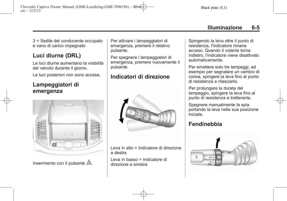 Chevrolet Captiva manuale del proprietario / page 123