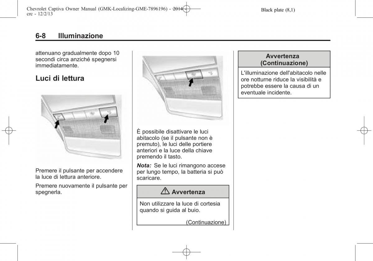 Chevrolet Captiva manuale del proprietario / page 126