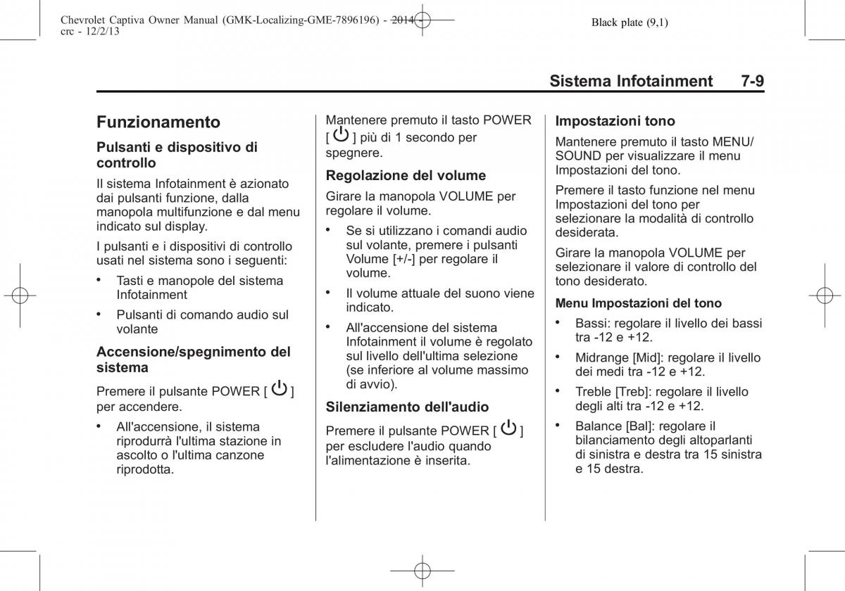 Chevrolet Captiva manuale del proprietario / page 137