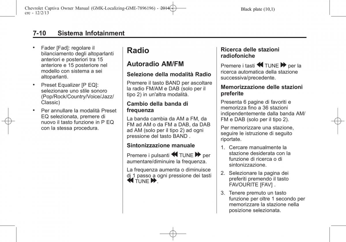 Chevrolet Captiva manuale del proprietario / page 138