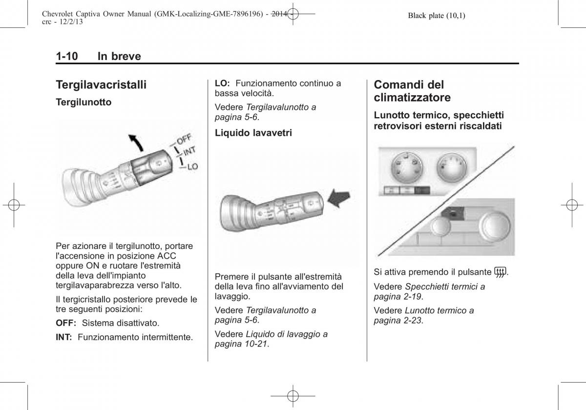 Chevrolet Captiva manuale del proprietario / page 14