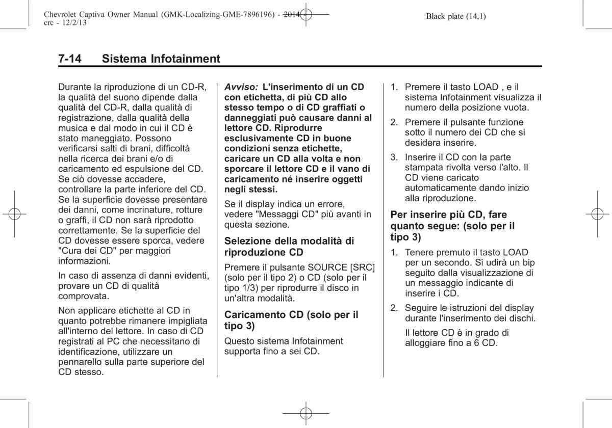 Chevrolet Captiva manuale del proprietario / page 142