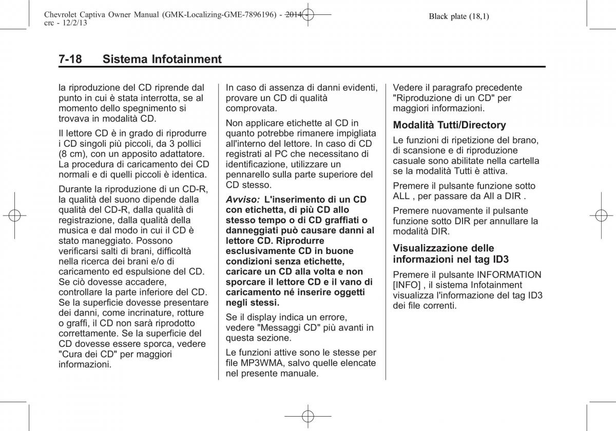 Chevrolet Captiva manuale del proprietario / page 146