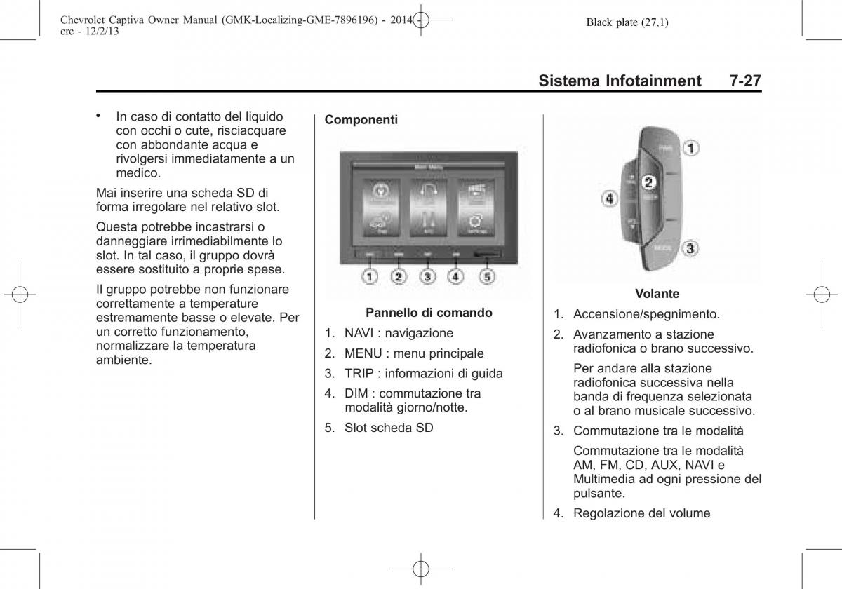 Chevrolet Captiva manuale del proprietario / page 155