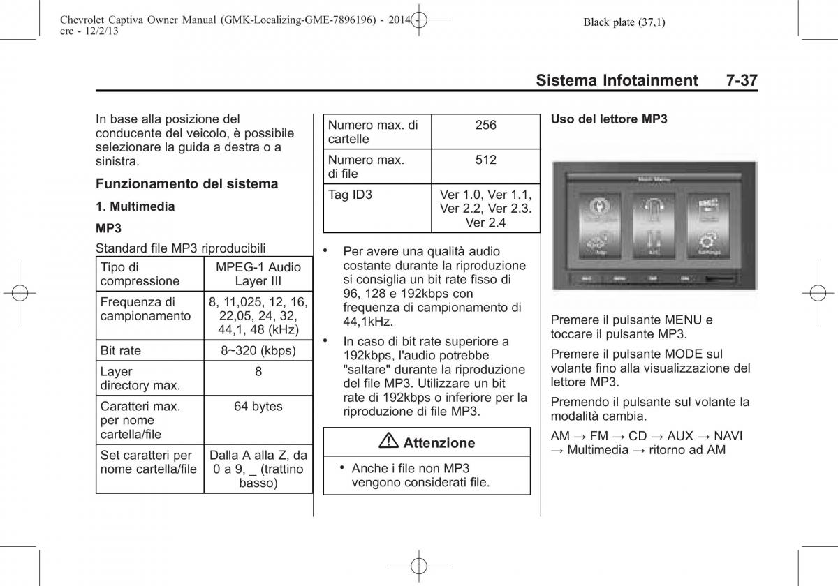 Chevrolet Captiva manuale del proprietario / page 165