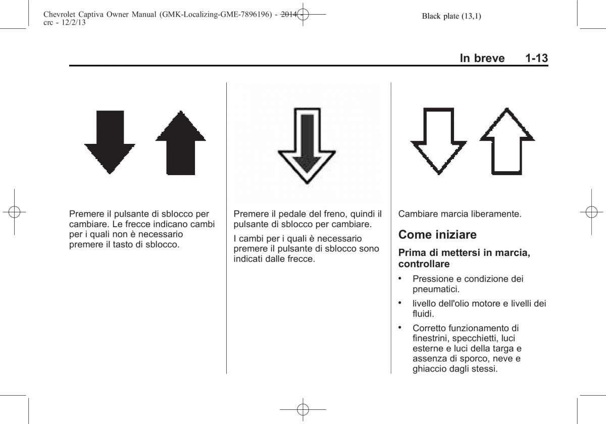 Chevrolet Captiva manuale del proprietario / page 17