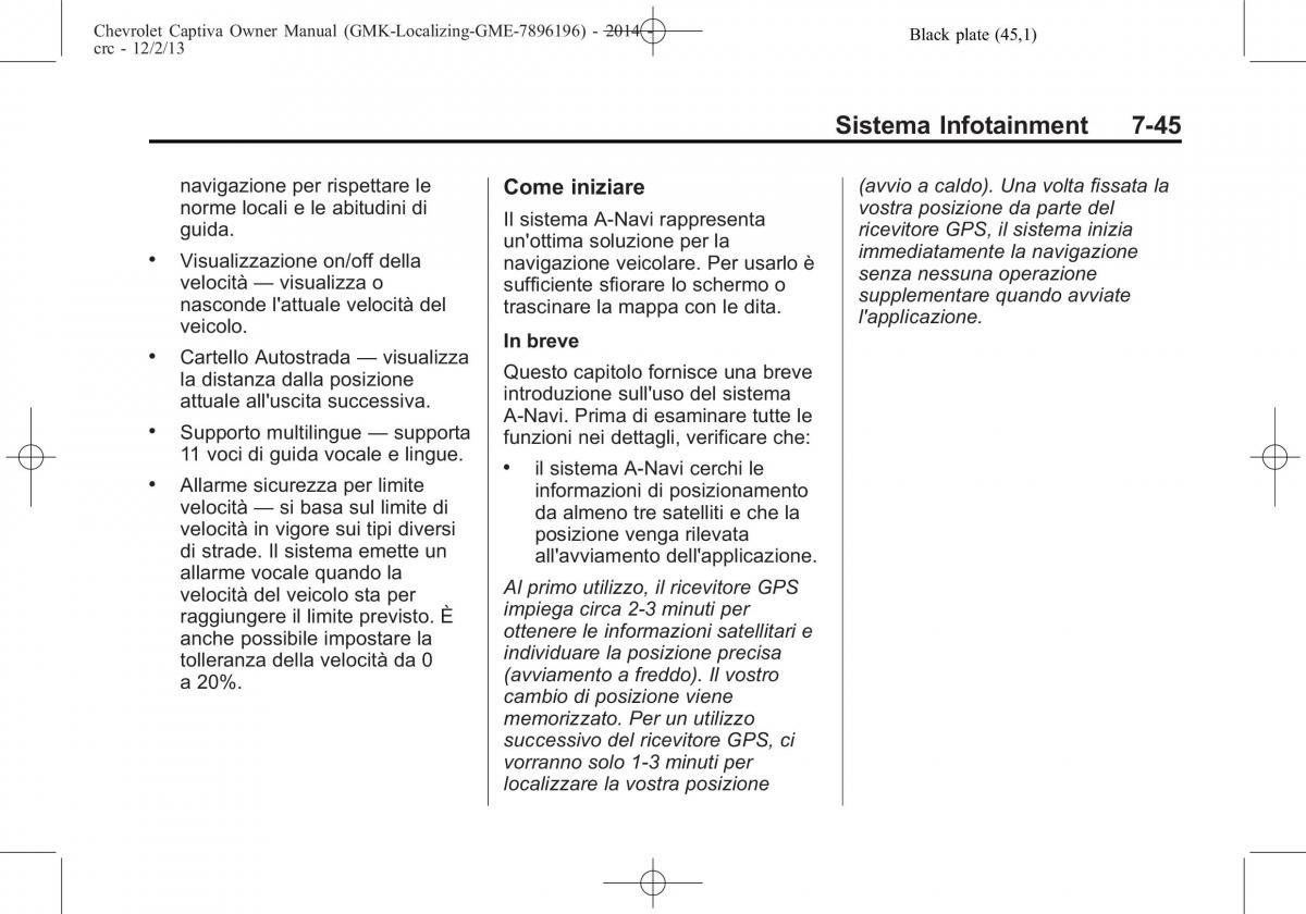 Chevrolet Captiva manuale del proprietario / page 173