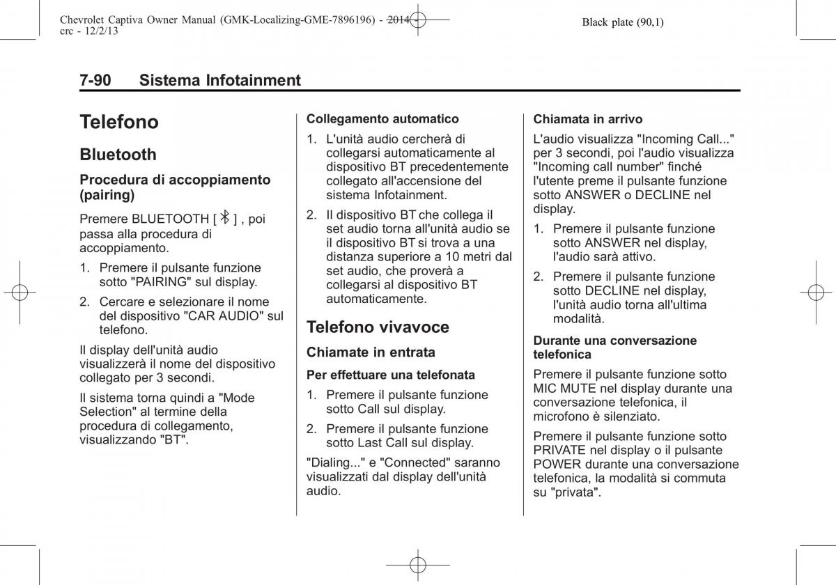 Chevrolet Captiva manuale del proprietario / page 218