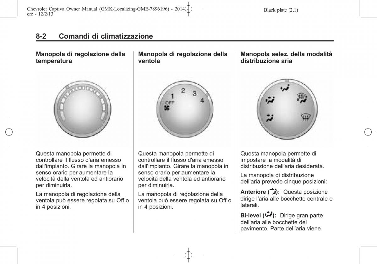 Chevrolet Captiva manuale del proprietario / page 222