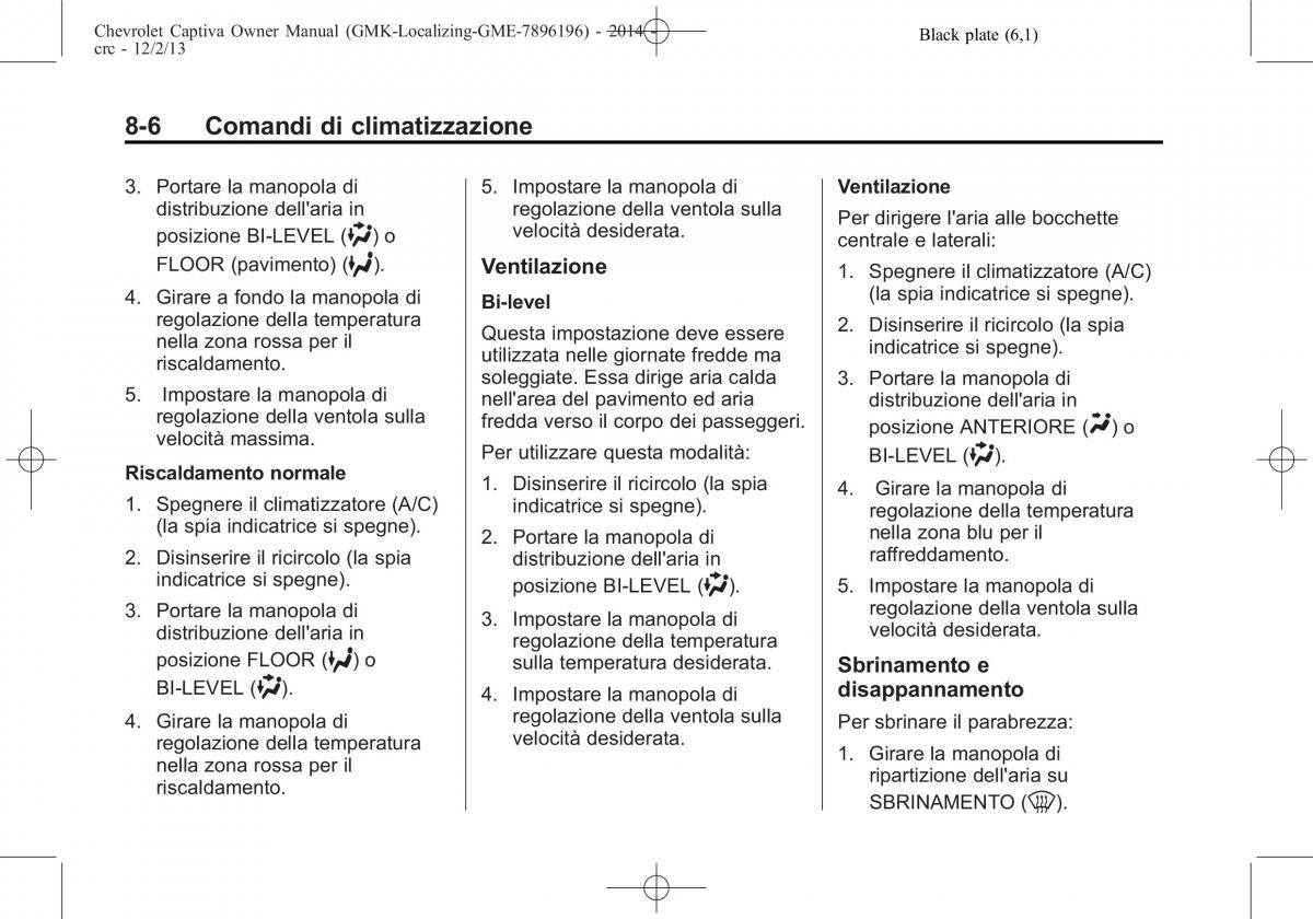 Chevrolet Captiva manuale del proprietario / page 226