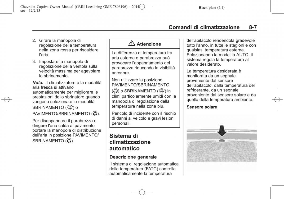 Chevrolet Captiva manuale del proprietario / page 227