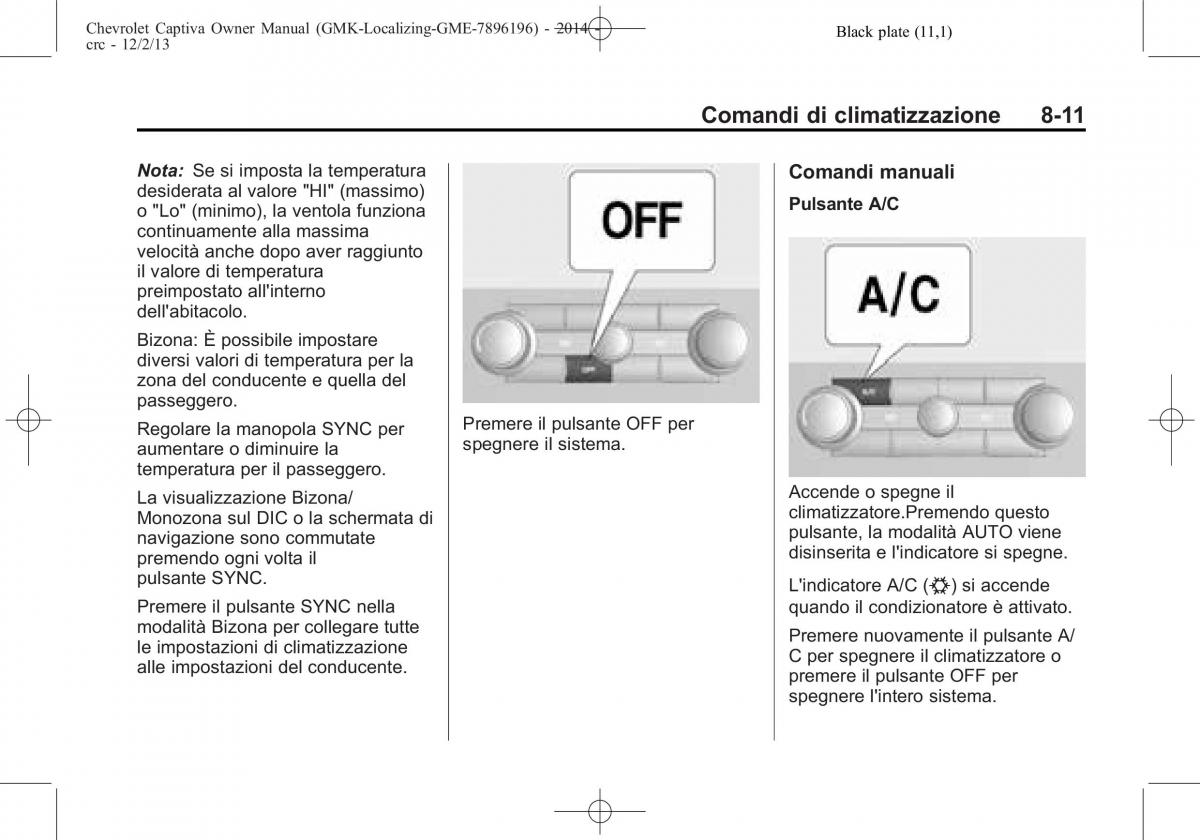 Chevrolet Captiva manuale del proprietario / page 231