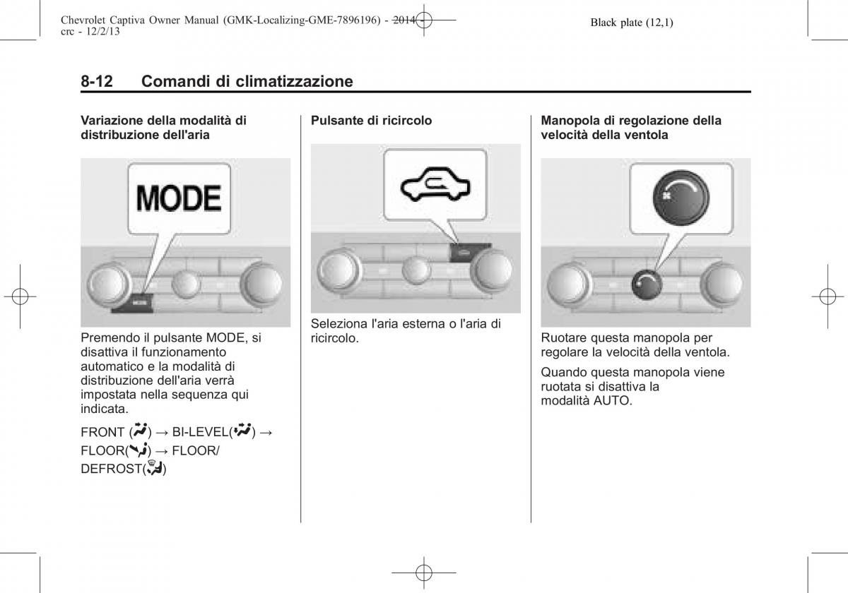 Chevrolet Captiva manuale del proprietario / page 232