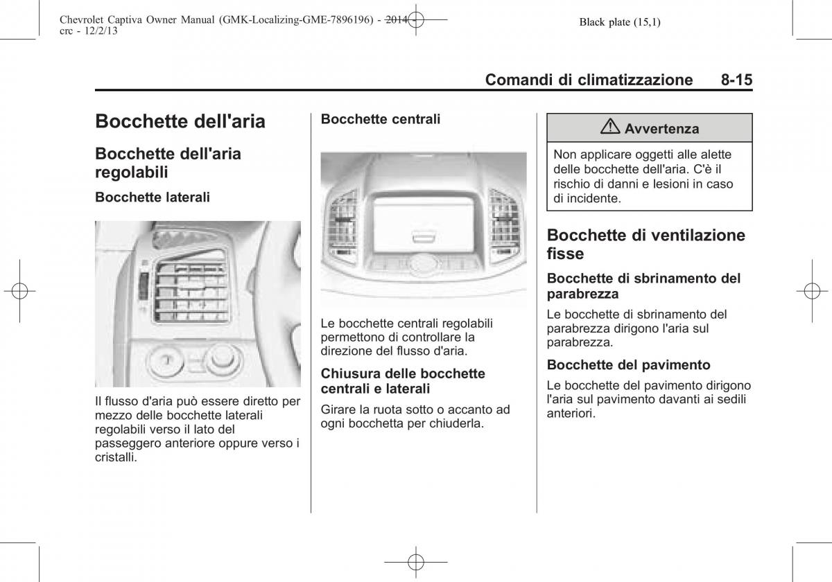 Chevrolet Captiva manuale del proprietario / page 235