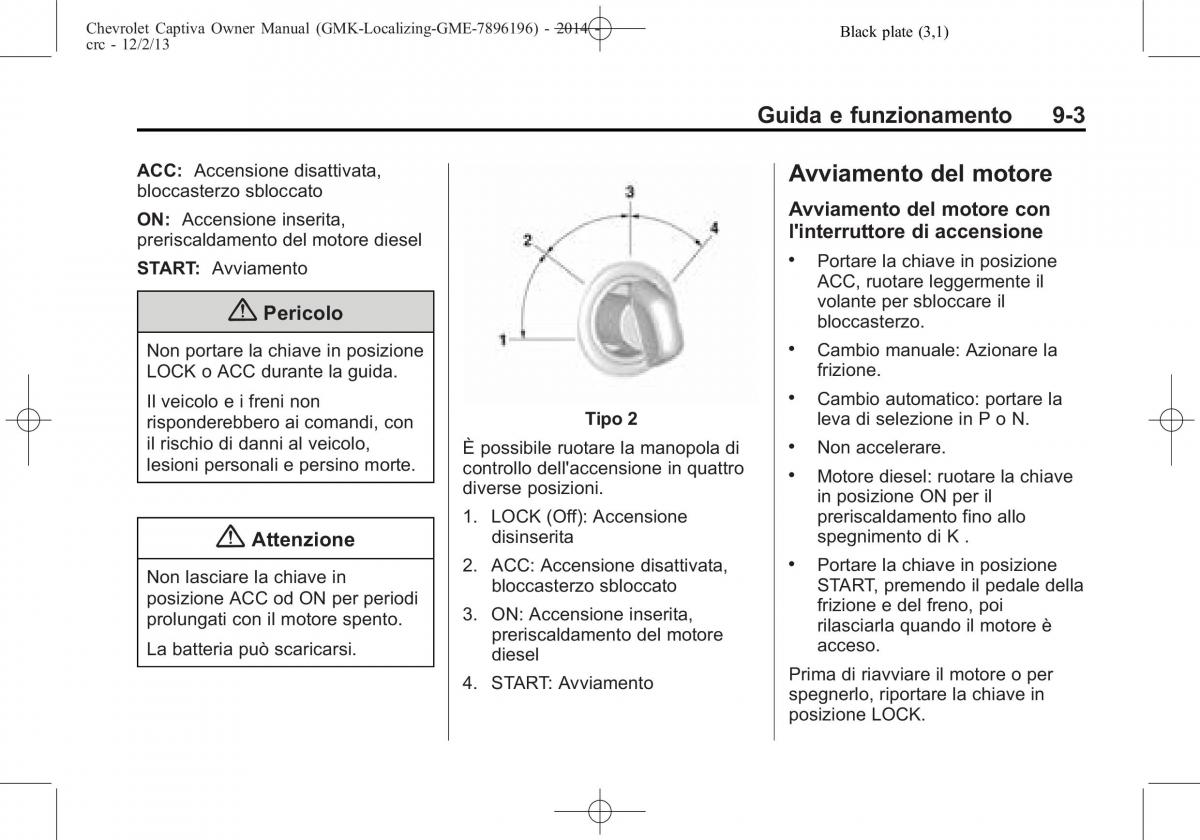 Chevrolet Captiva manuale del proprietario / page 241