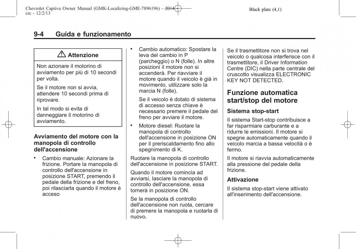 Chevrolet Captiva manuale del proprietario / page 242