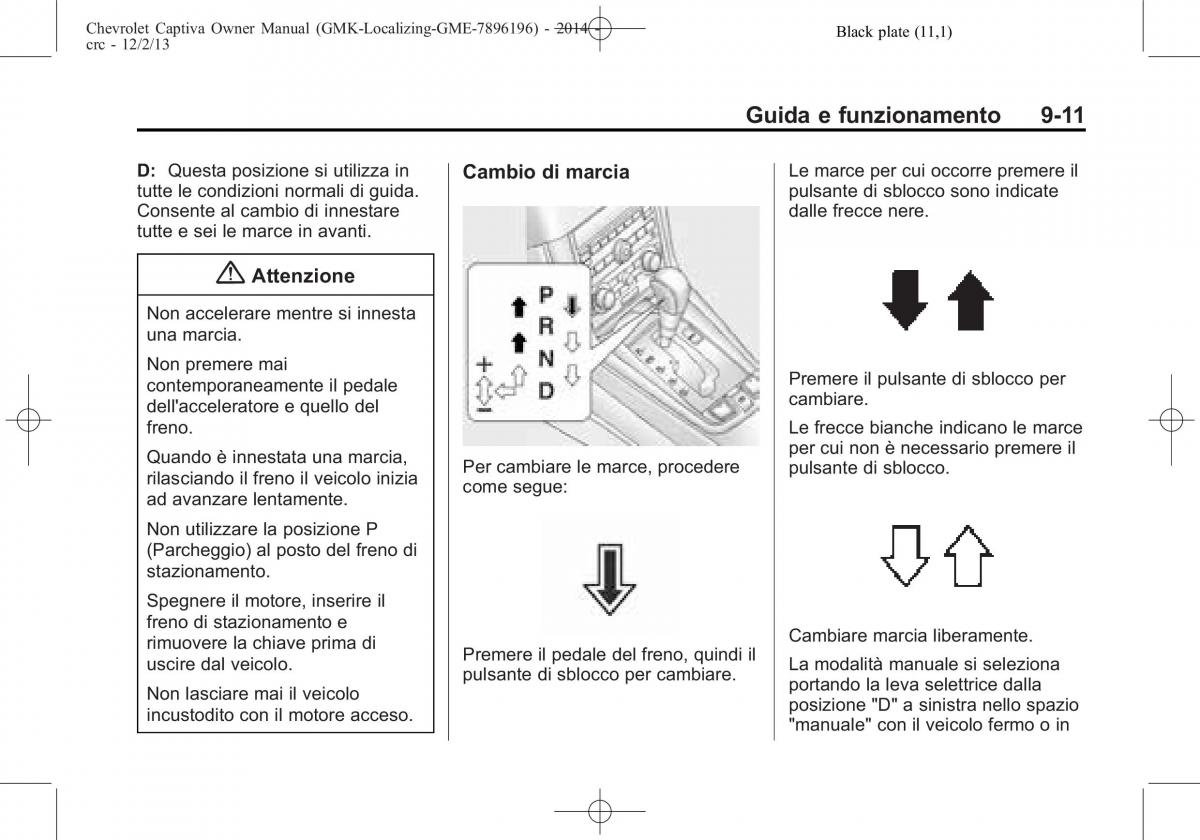 Chevrolet Captiva manuale del proprietario / page 249