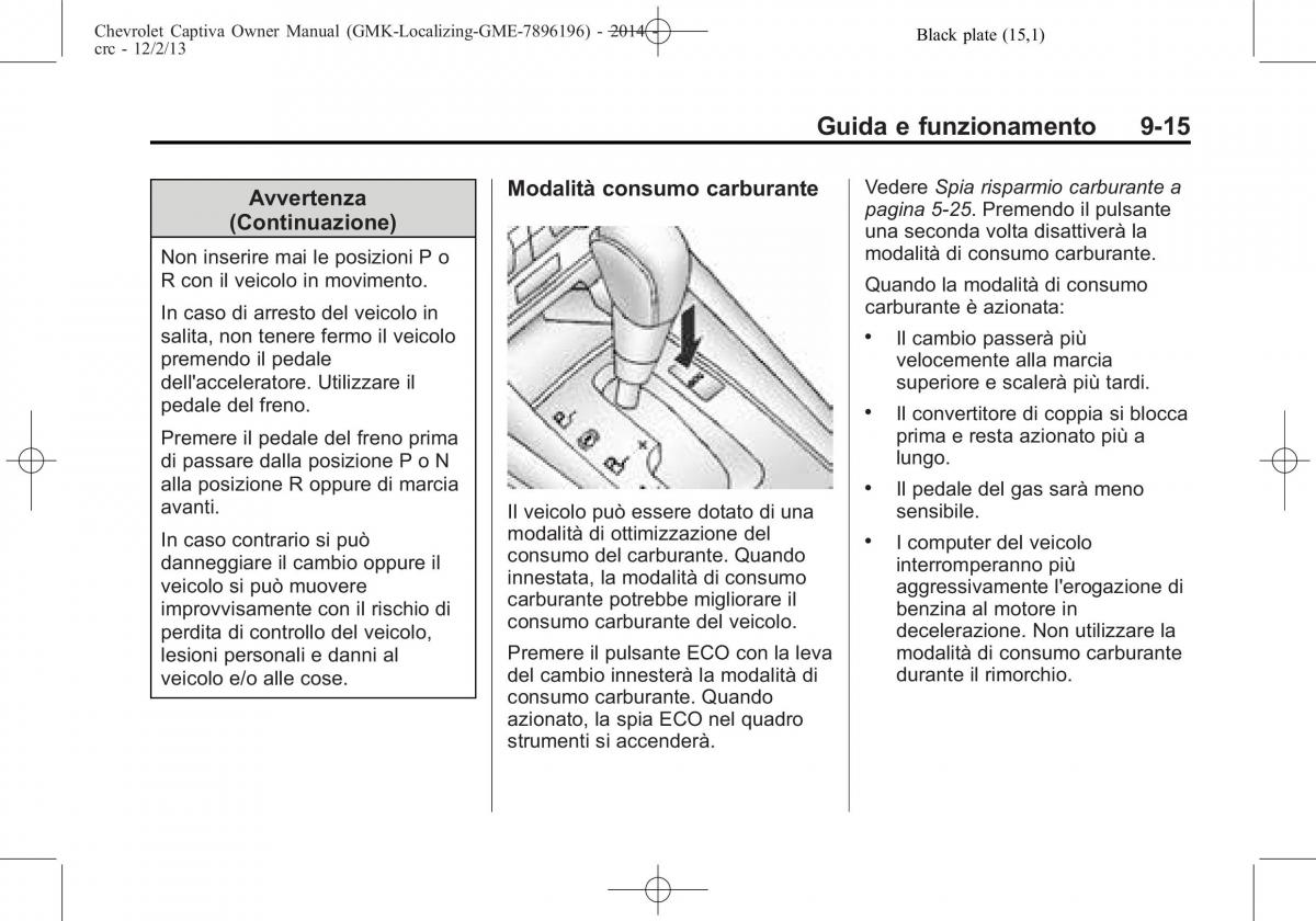 Chevrolet Captiva manuale del proprietario / page 253