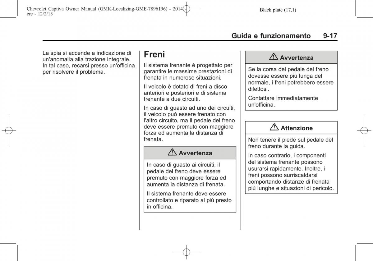 Chevrolet Captiva manuale del proprietario / page 255